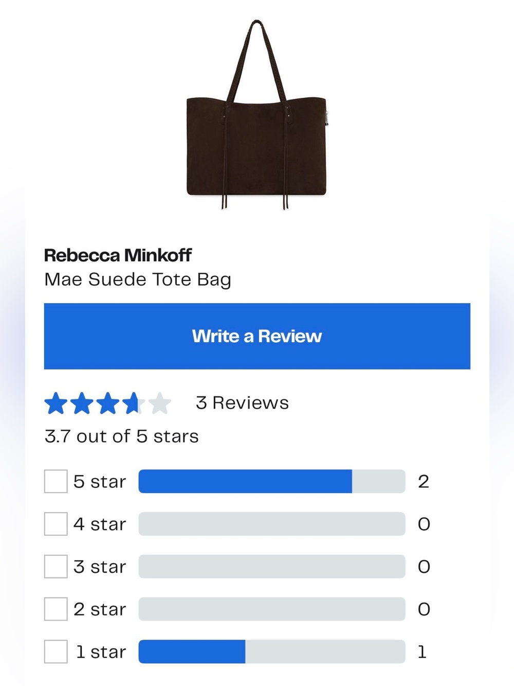 Rebecca Minkoff Mae Suede Tote Bag - Picture 5 of 8